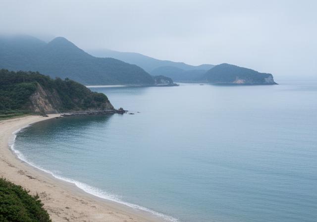 浦河町近くの日高の海沿いに広がる景色と、旅の休憩を思わせる穏やかな海